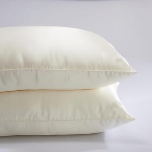 Perle Silk-Filled Pillow with Cotton Shell