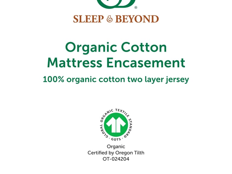 Sleep and Beyond Organic Cotton Zippered Mattress Encasement image