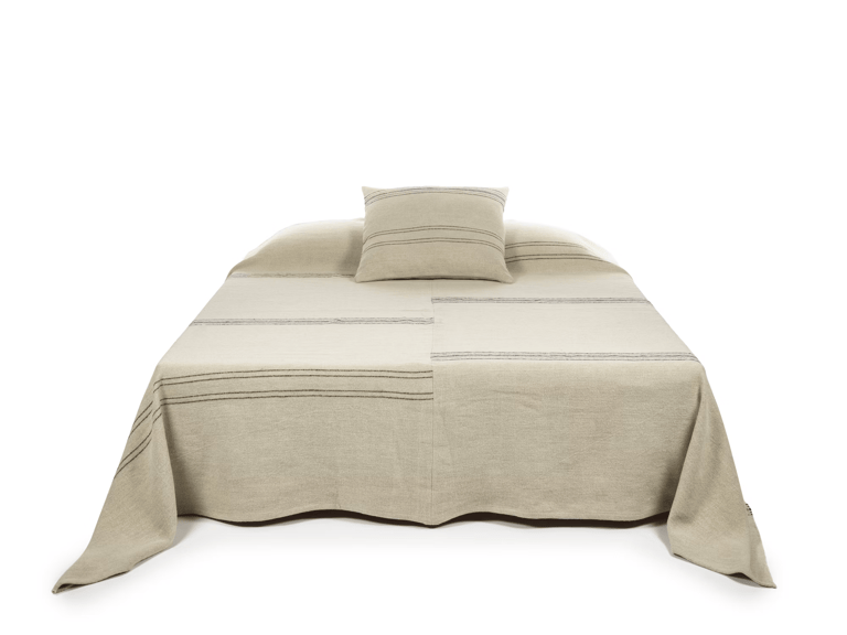 Libeco Moroccan Stripe Linen and Wool Coverlet image