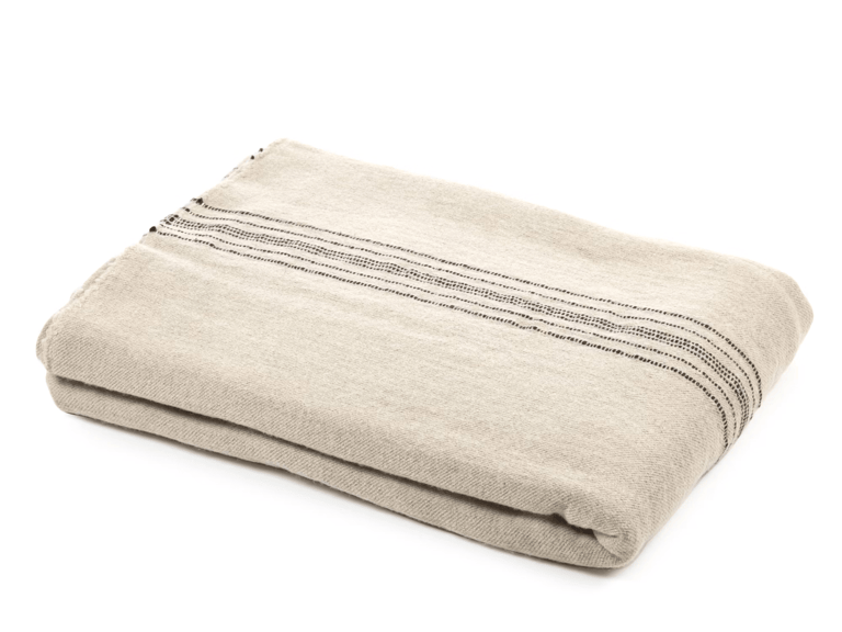 Libeco Moroccan Stripe Linen and Wool Coverlet image