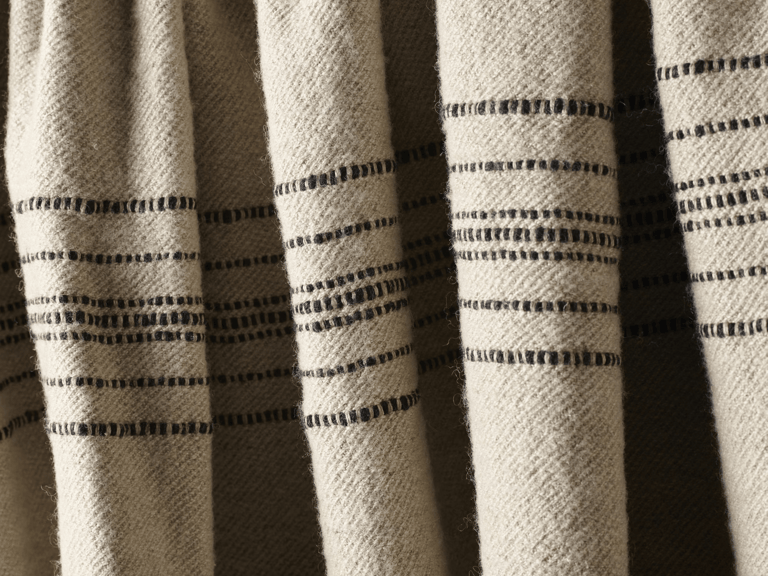 Libeco Moroccan Stripe Linen and Wool Coverlet image