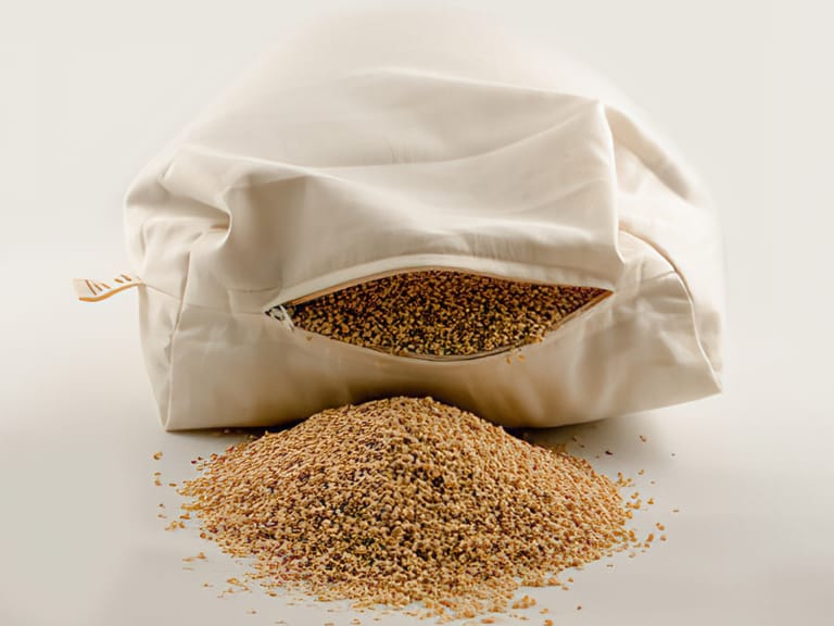 Sachi Shambho Pillow - Natural Wool and Buckwheat or Millet Hulls image
