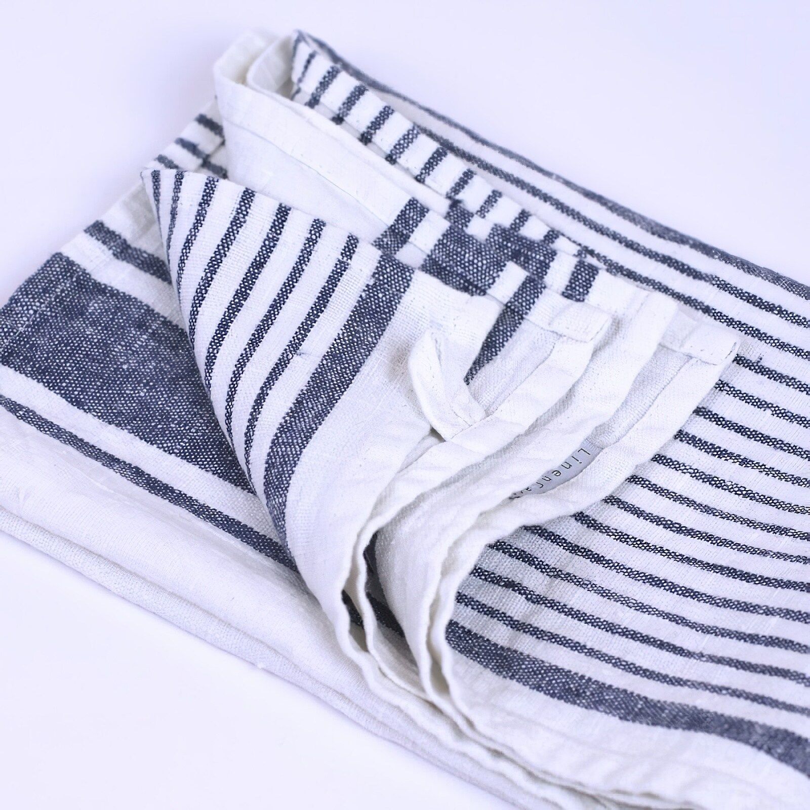 LinenCasa Linen Bath or Beach Towel - Luxury Thick Stonewashed - Heather  Grey